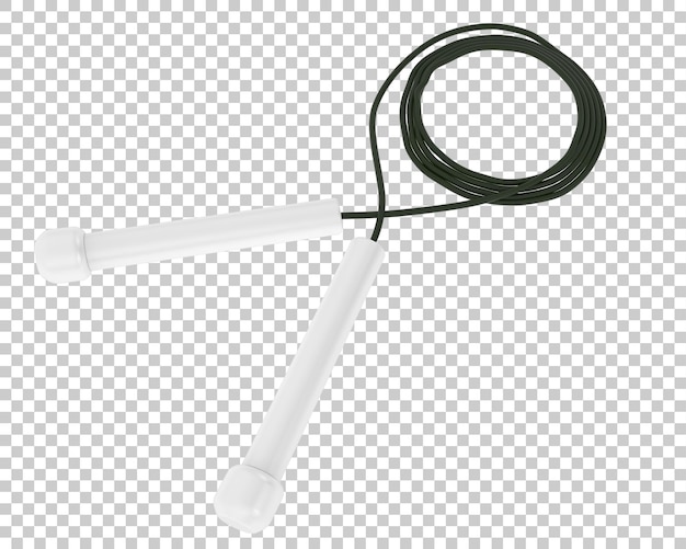 Cuerda elástica en la ilustración de renderizado 3d de fondo transparente
