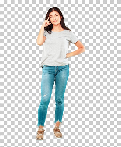 Cuerpo completo de la muchacha bonita joven cortado. listo para colocar en su diseño