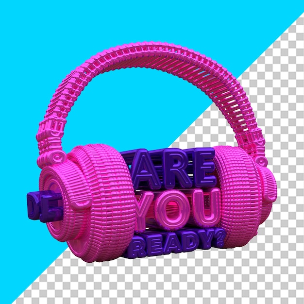 Cuffie 3D DJ Sei pronto rosa e viola