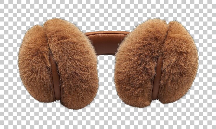 PSD cuffie di pelliccia artificiale accoglienti ed eleganti perfette per le avventure invernali nella neve