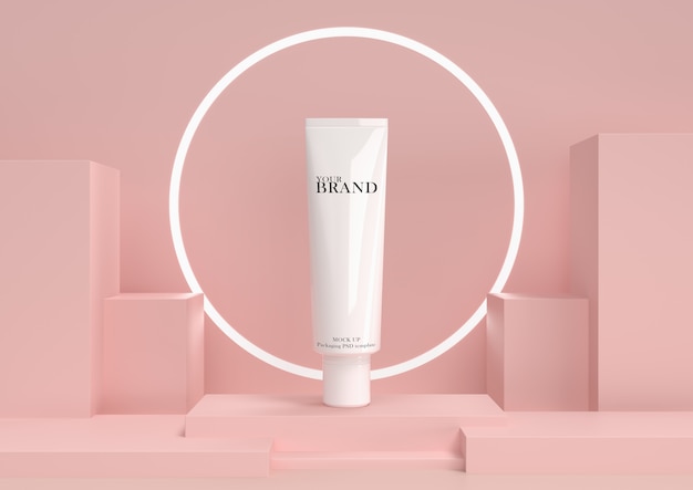 Cuidados com a pele hidratantes cosméticos produtos premium com fundo abstrato.