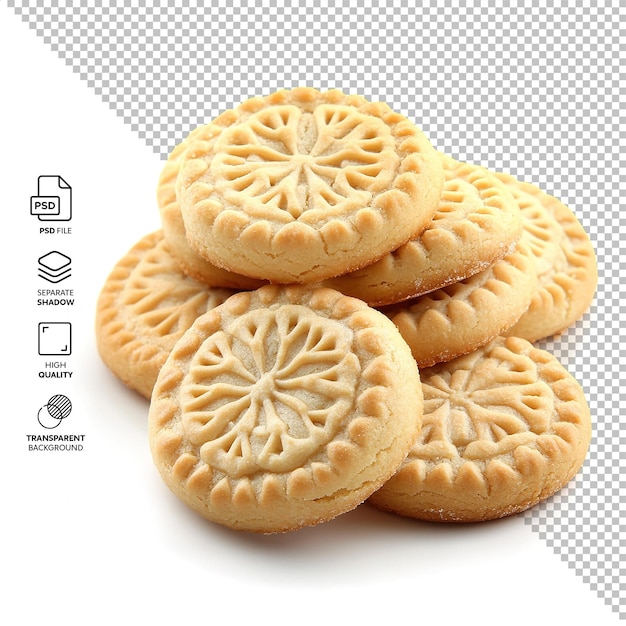 Cuisine arabe Biscuits isolés sans fond