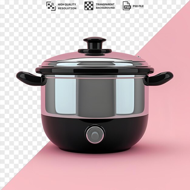 PSD une cuisinière lente étonnante sur un fond rose