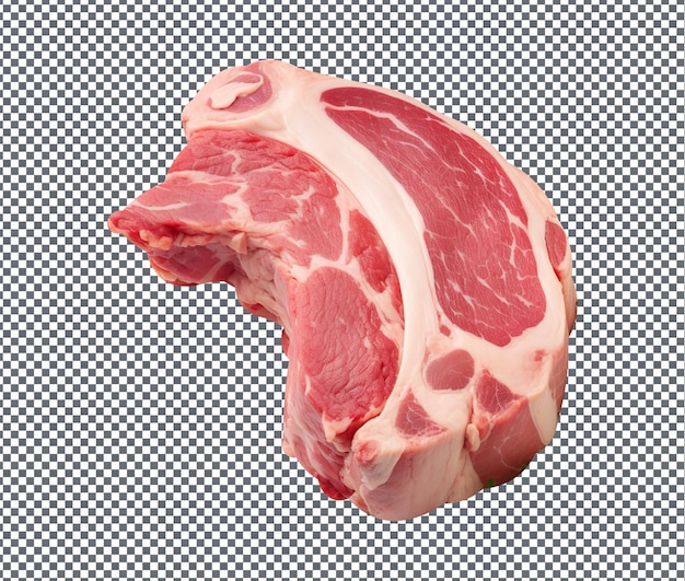 PSD cuisse d'agneau naturelle et fraîche isolée sur fond transparent