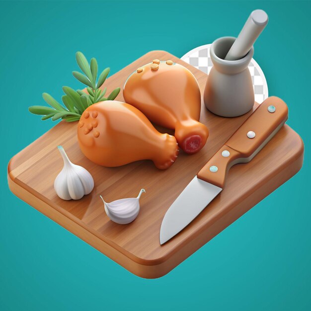 PSD cuisson des aliments en 3d