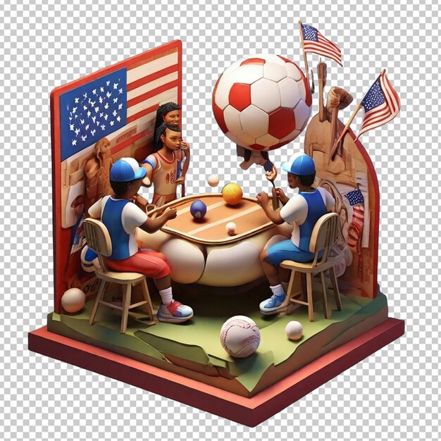 Cultura americana e ilustração de esportes png