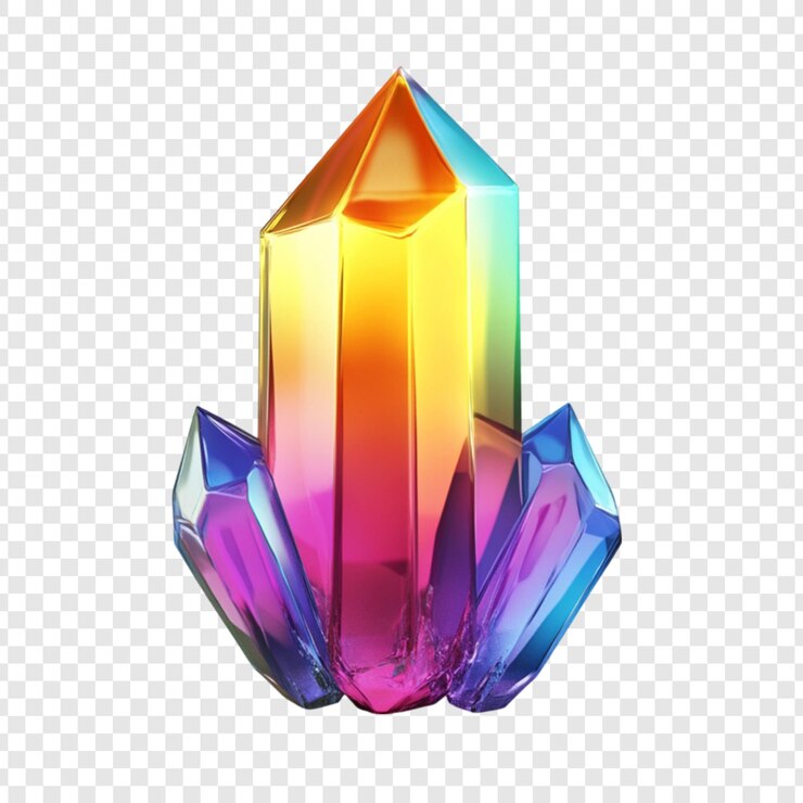 PSD el cúmulo de cristales del arco iris la magia de las piedras preciosas brillantes