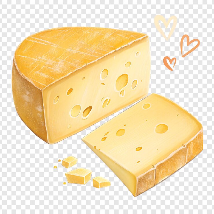 PSD cuneo di formaggio emmental a fette sottili prodotto biologico fresco a base di latte svizzero-italiano