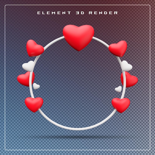 Cuore 3D con cornice