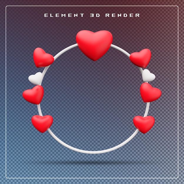Cuore 3D con cornice
