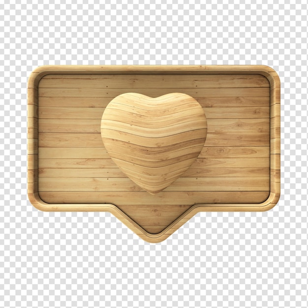 Cuore 3D in legno