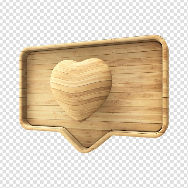 Cuore 3D in legno