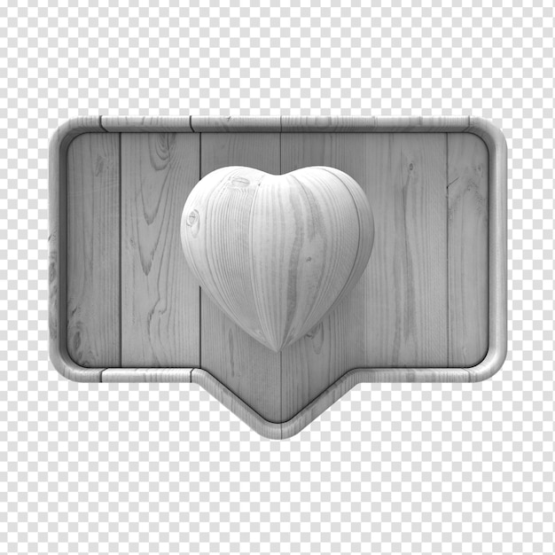 Cuore 3D in legno