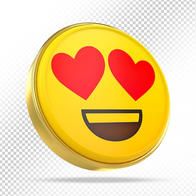 Cuore emoji 3D reazione facebook