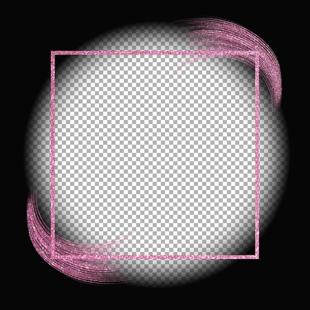 Cuore glitterato rosa lampeggio scintilla decorazione pallido cornice linea San Valentino fuori