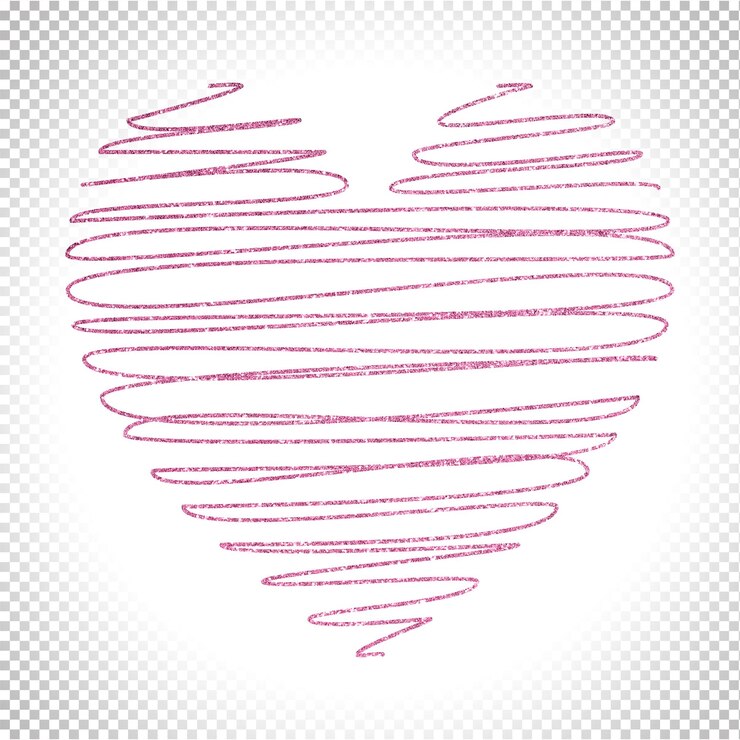 PSD cuore glitterato rosa lampeggio scintilla decorazione pallido cornice linea san valentino fuori