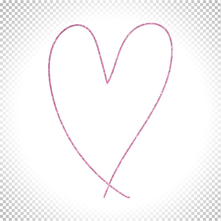 PSD cuore glitterato rosa lampeggio scintilla decorazione pallido cornice linea san valentino fuori