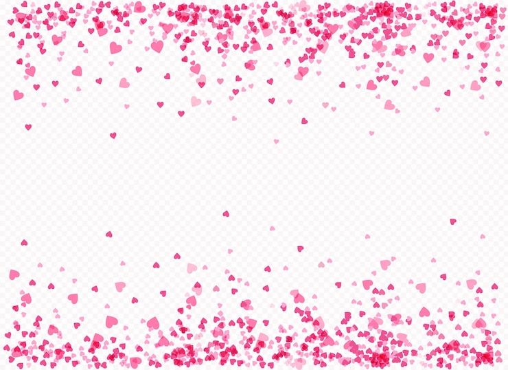PSD cuori di confetti progettazione per il giorno di san valentino matrimonio compleanno modello psd