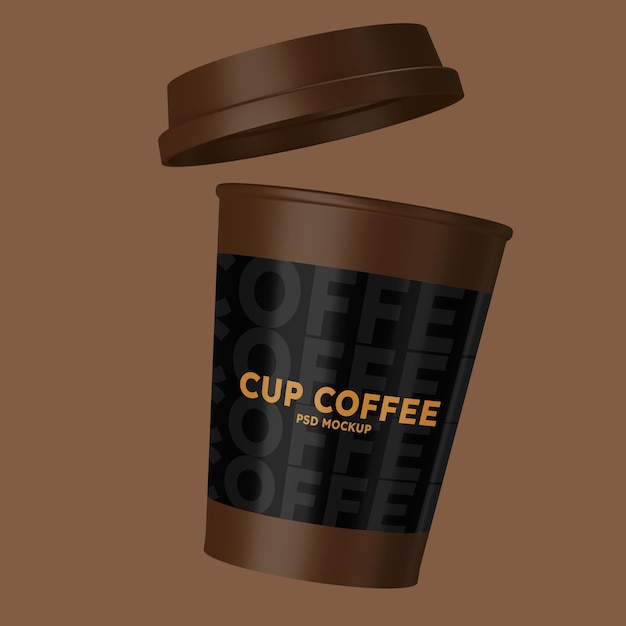 Cup Coffee Fly Mockup