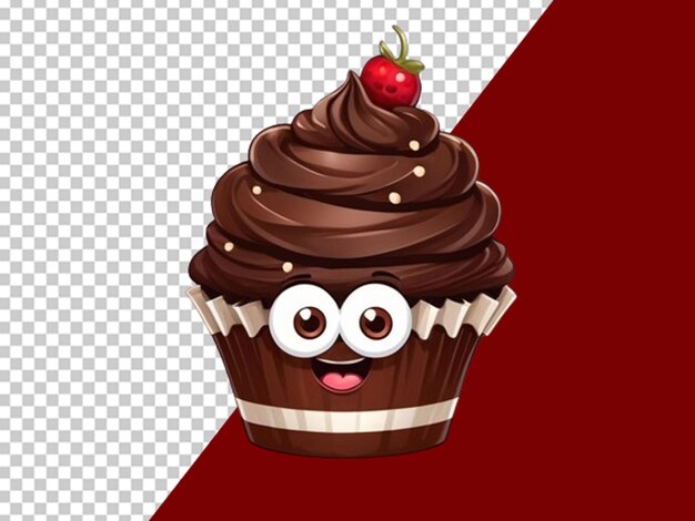 PSD cupcake au chocolat 3d