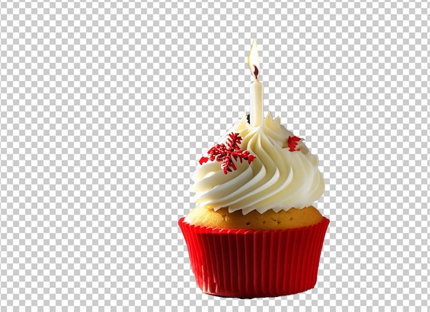 Cupcake di Natale con pan di zenzero con candela