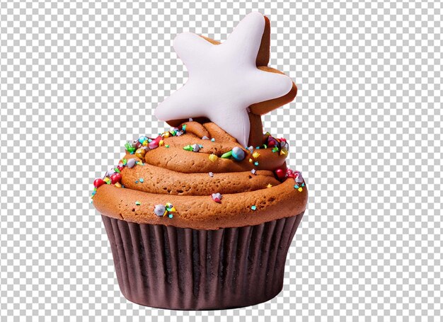 Cupcake di Natale con pan di zenzero con candela