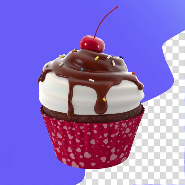 cupcake su sfondo trasparente