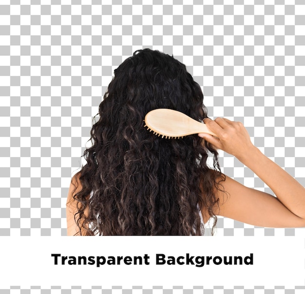 Cura dei capelli pettinaggio isolato sfondo trasparente
