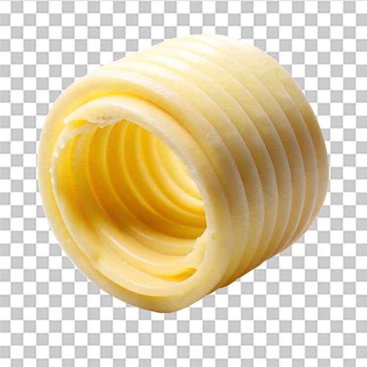 PSD curl de beurre isolé sur un fond transparent