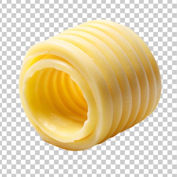 PSD curl de manteiga isolado em fundo transparente