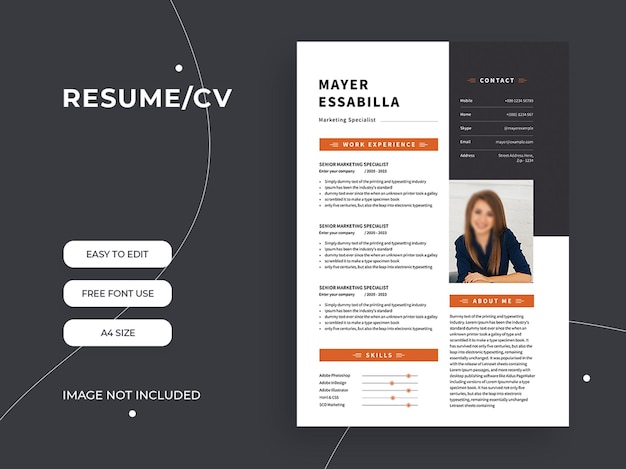 Currículo minimalista ou modelo de cv