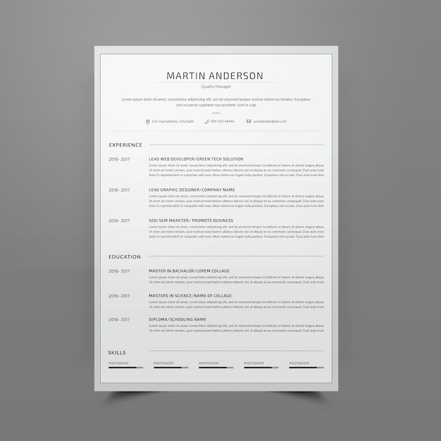 Currículo ou modelo CV editável