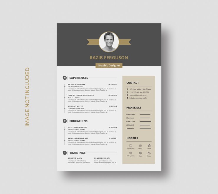 Curriculum creativo CV Design modello