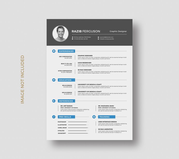 Curriculum creativo CV Design modello