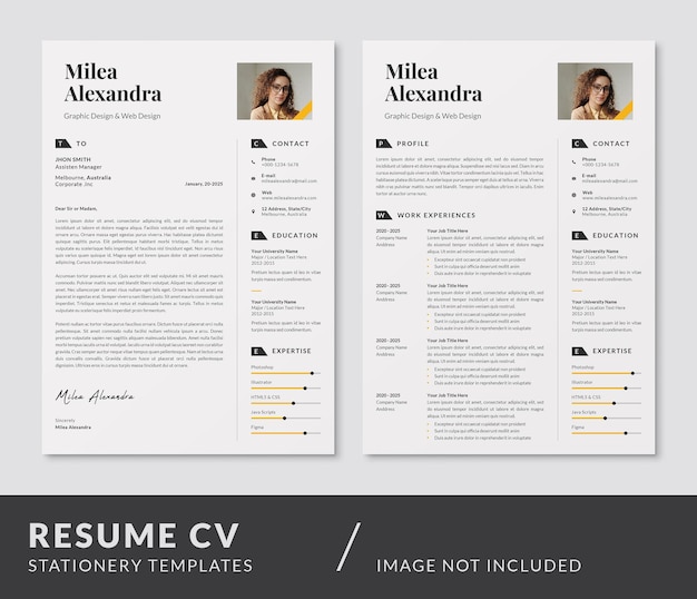 Currículum vitae y carta de presentación Curriculum Vitae