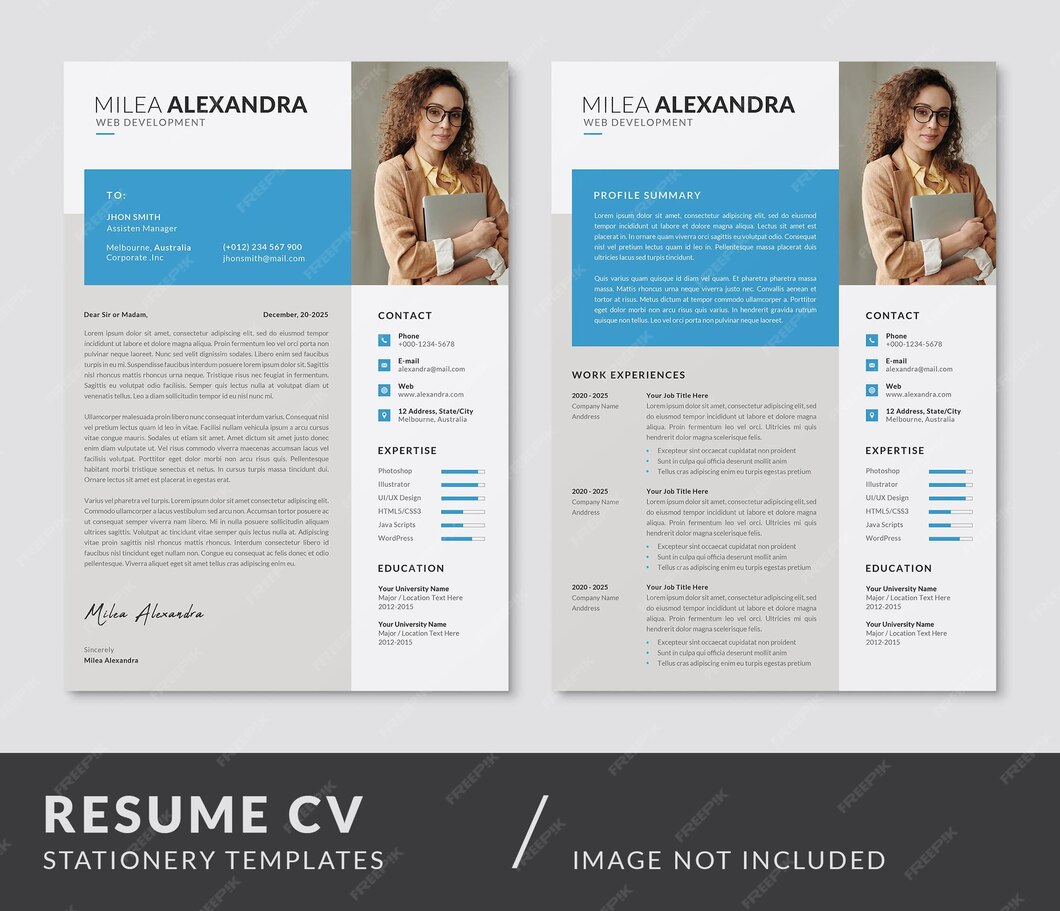 Curriculum vitae diseño de cv plantillas psd Archivo PSD Premium