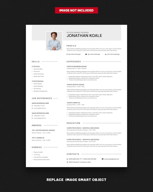 Curriculum vitae minimalista