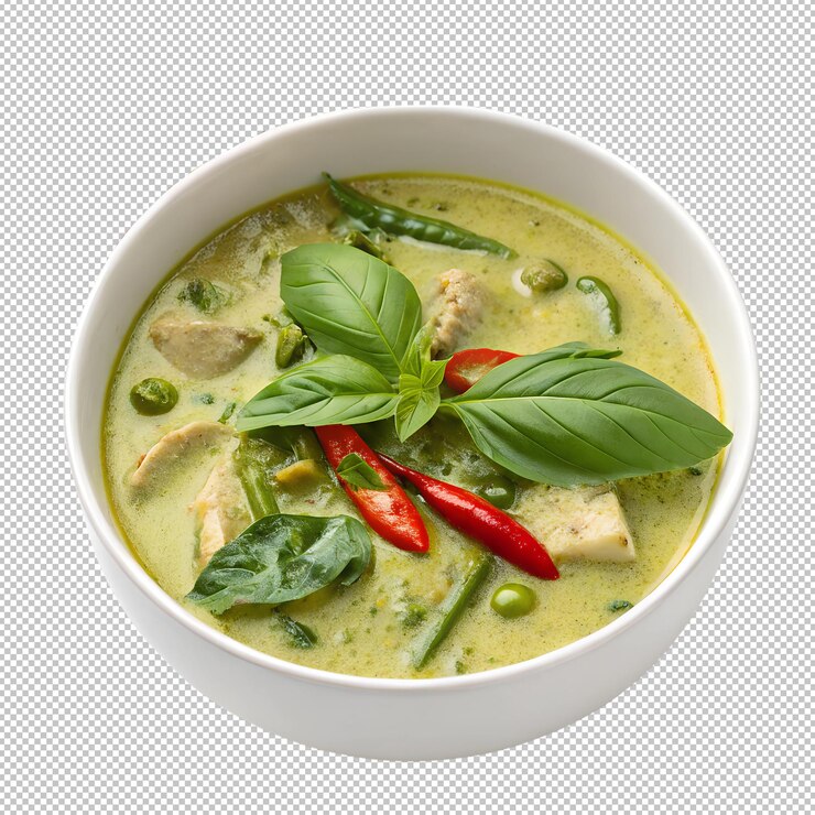 PSD curry de pollo verde tailandés