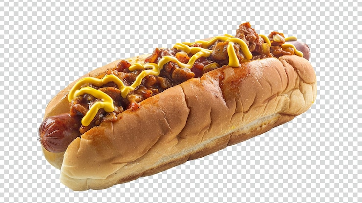PSD currywurst comida rápida aislada sobre un fondo transparente