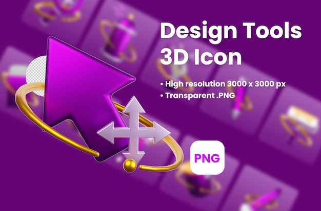 Cursor-design-tools 3d-symbol illustration