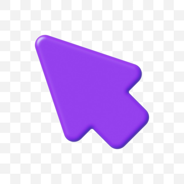 Cursor-Pfeil-Zeiger-Symbol 3D