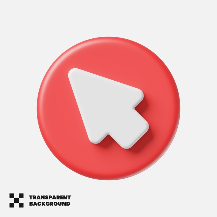 PSD cursor puntero flecha icono 3d