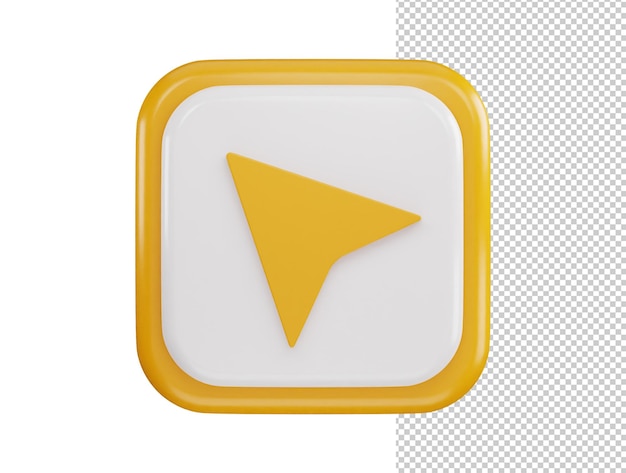 cursores icono 3d rendering vector ilustración