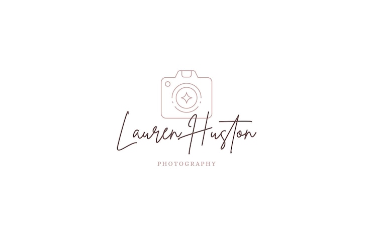 PSD cursos de fotografía de moda emblema premium logotipo de arte de línea minimalista