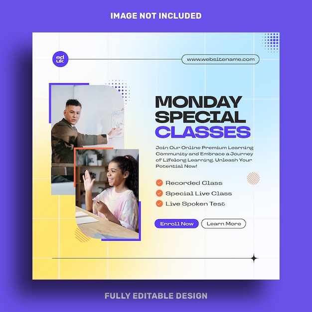 Cursos on-line Colecção de postagens do Instagram