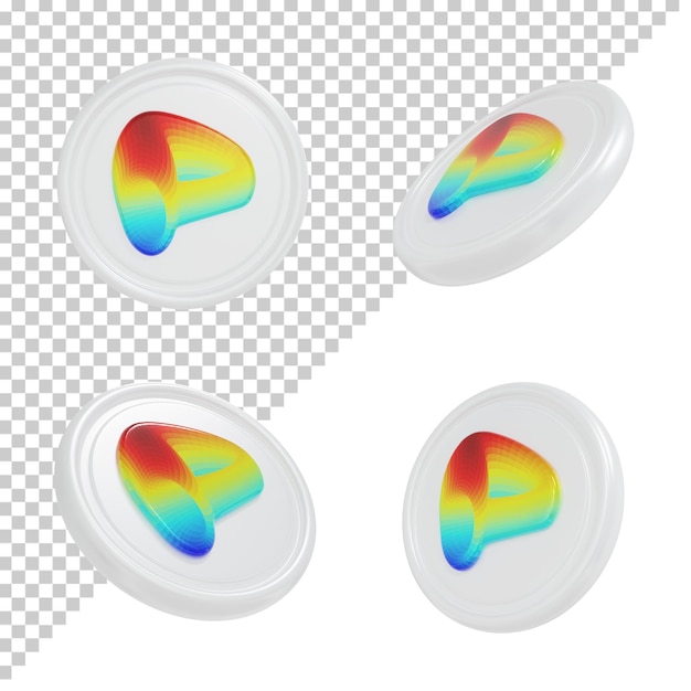 Curva DAO Token cryptocurrency monedas representación 3d