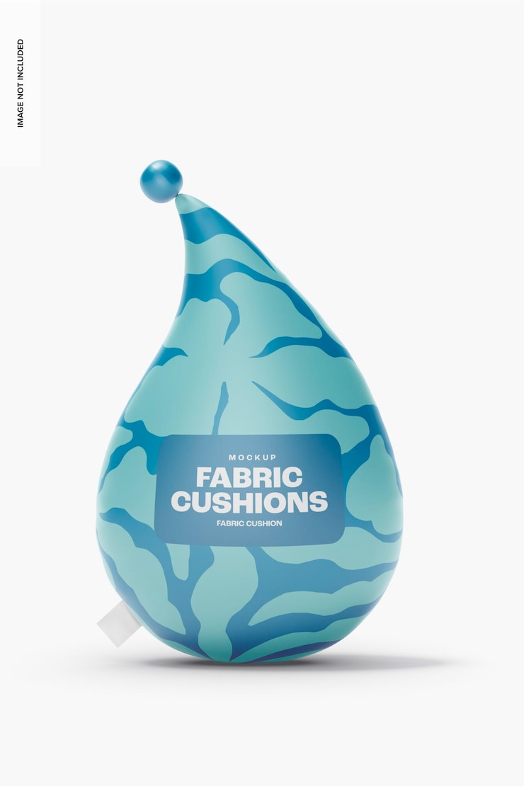 PSD cuscino in tessuto mockup, vista frontale 02