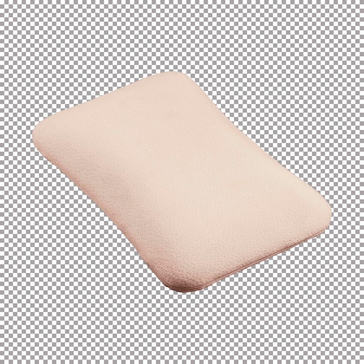 PSD cuscino rosa isolato su bianco