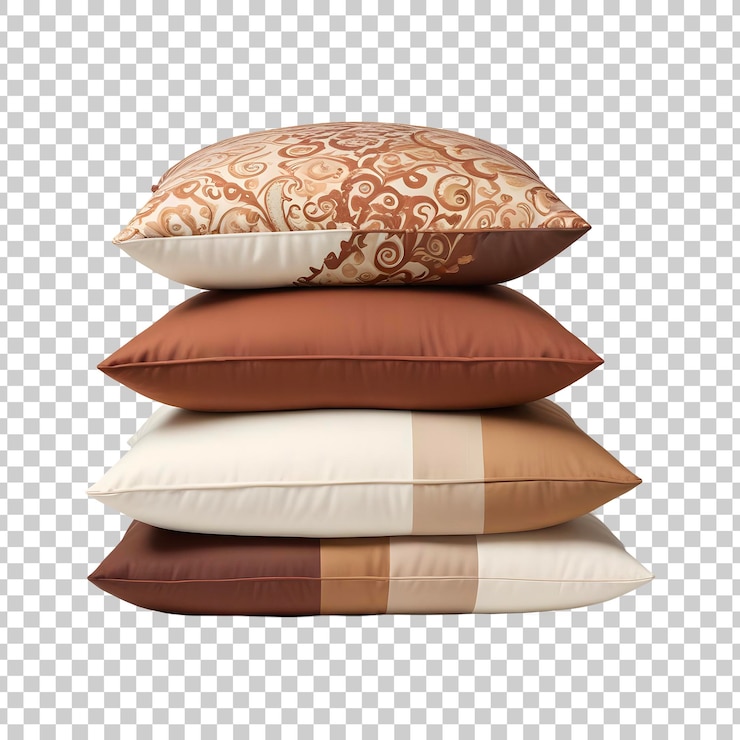 PSD cushioni colorati su uno sfondo trasparente