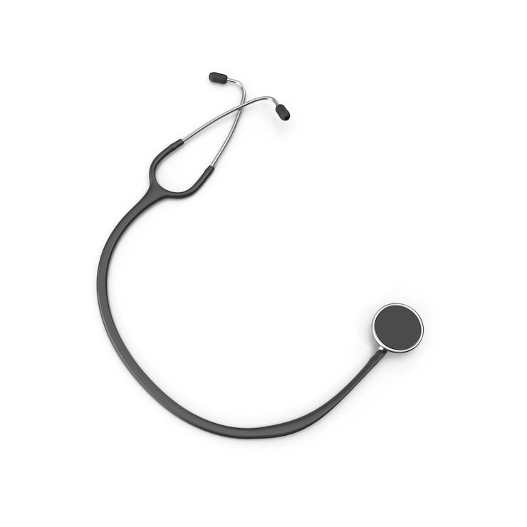 PSD customised 3d stethoscope icon for medical use healthcare equipment doctors diagnostic tool